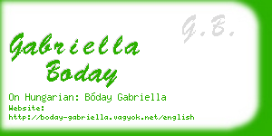 gabriella boday business card