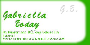 gabriella boday business card